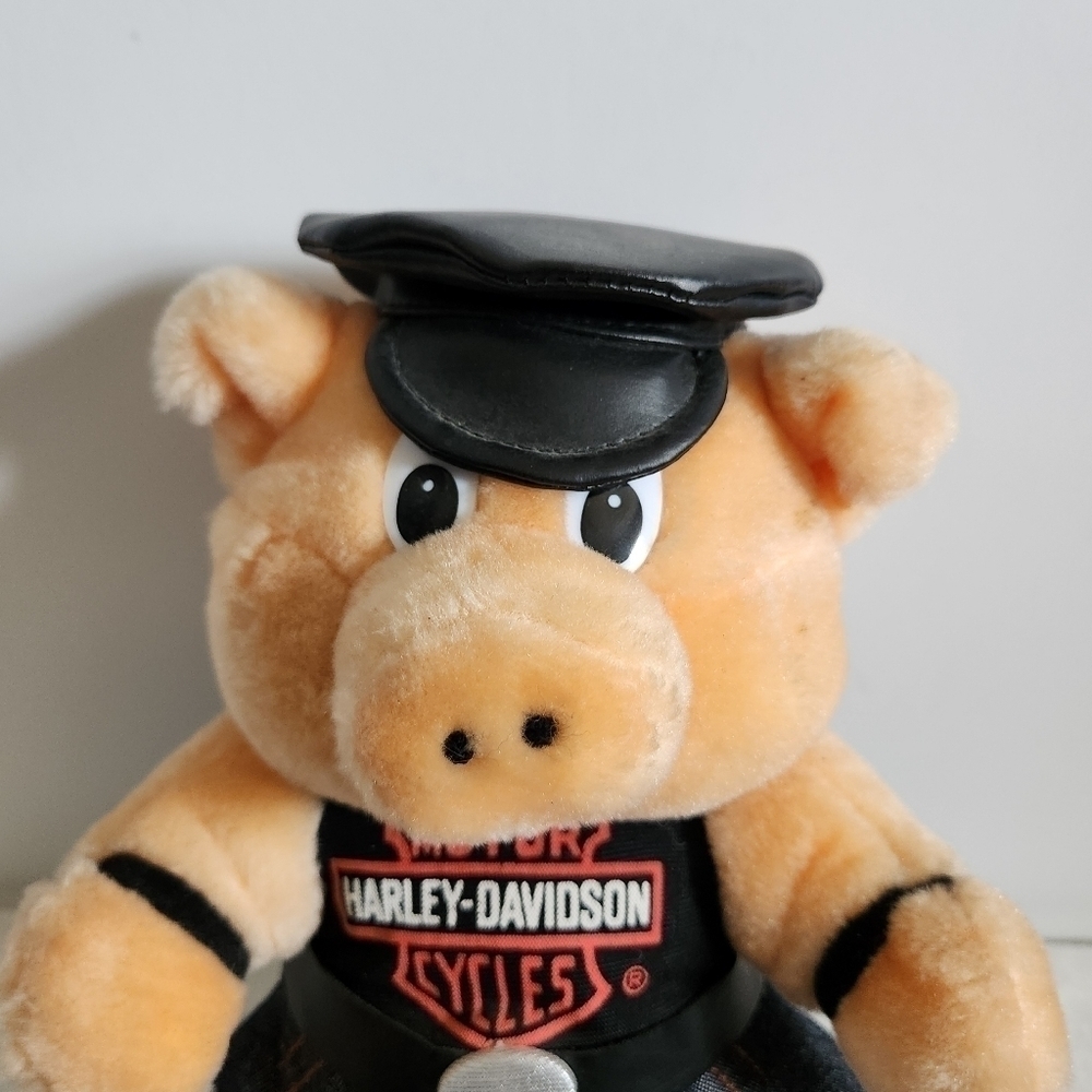 Harley Davidson H-D Vintage 1993 Collectible 10" Plush Stuffed Hog Pig - Picture 7 of 13